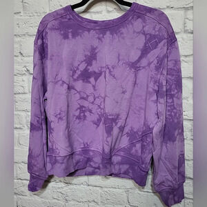 NWT Member's Mark‎ Women's Medium Tie Dye Lightweight Sweatshirt Blushed Lilac